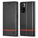 For Xiaomi Redmi Note 11 Pro China LC.IMEEKE Carbon Fiber Texture Flip Leather Phone Case(Horizontal Black)