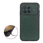 For vivo X Note Accurate Hole Litchi Texture Genuine Leather Phone Case(Green)