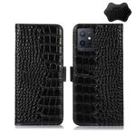 For vivo Y75 5G Global/T1 5G Global/Y55 5G Global/Y33S 5G Global/IQOO U5 Crocodile Top Layer Cowhide Leather Phone Case(Black)