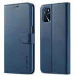 For vivo Y75 5G LC.IMEEKE Calf Texture Flip Leather Phone Case(Blue)