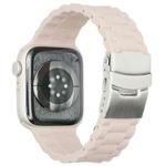 Three Beads Watch Band For Apple Watch Series 8&7 41mm / SE 2&6&SE&5&4 40mm / 3&2&1 38mm(Pink Sand)