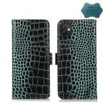 For Wiko Y82 Crocodile Top Layer Cowhide Leather Phone Case(Green)