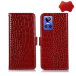 For OPPO Realme GT Neo3 Crocodile Top Layer Cowhide Leather Phone Case(Red)