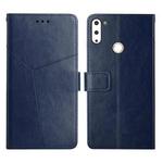 For Gigaset GS4 Y Stitching Horizontal Flip Leather Phone Case(Blue)