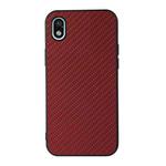 For Sony Xperia Ace III Carbon Fiber Skin PU + PC + TPU Shockprof Protective Phone Case(Red)