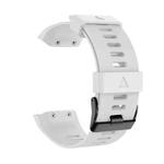 For Garmin Forerunner 35 Black Buckle Silicone Watch Band(White)