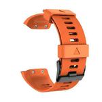 For Garmin Forerunner 35 Black Buckle Silicone Watch Band(Orange)