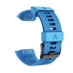 For Garmin Forerunner 35 Black Buckle Silicone Watch Band(Sky Blue)