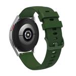 22mm Pockmarked Tonal Buckle Silicone Watch Band for Huawei Watch / Samsung Galaxy Watch(Army Green)
