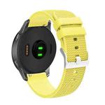 20mm Pockmarked Silver Buckle Silicone Watch Band for Huawei Watch / Samsung Galaxy Watch(Yellow)