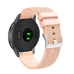 22mm Pockmarked Silver Buckle Silicone Watch Band for Huawei Watch / Samsung Galaxy Watch(Pink)
