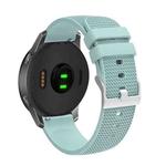 22mm Pockmarked Silver Buckle Silicone Watch Band for Huawei Watch / Samsung Galaxy Watch(Emerald Green)