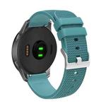 22mm Pockmarked Silver Buckle Silicone Watch Band for Huawei Watch / Samsung Galaxy Watch(Pine Green)