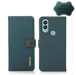 For Kyocera Android One S9 KHAZNEH Custer Genuine Leather RFID Phone Case(Green)