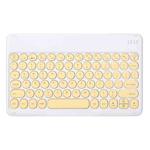 X3 Universal Candy Color Round Keys Bluetooth Keyboard(Lemon Yellow)