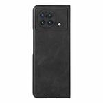 For vivo X Fold Precise Hole Cowhide Texture PU Phone Case(Black)