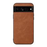 For Google Pixel 7 Pro 5G Cowhide Texture PU Phone Case(Brown)