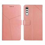 For LG Velvet 2 Pro Y Stitching Horizontal Flip Leather Phone Case(Rose Gold)