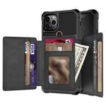 10-Card Wallet Bag PU Back Phone Case For iPhone 11(Black)