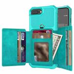 10-Card Wallet Bag PU Back Phone Case For iPhone 7 Plus / 8 Plus / 6 Plus(Green)