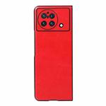 For vivo X Fold Precise Hole Crazy Horse Texture PU Phone Case(Red)