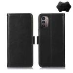 For Nokia G11 / G21 4G Crazy Horse Top Layer Cowhide Leather Phone Case(Black)