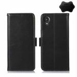 For Kyocera Digno BX2 Crazy Horse Top Layer Cowhide Leather Phone Case(Black)