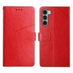 For Motorola Moto G200 5G Y Stitching Horizontal Flip Leather Phone Case(Red)