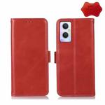 For OPPO A96 5G CN Version / Reno7 Z 5G Crazy Horse Top Layer Cowhide Leather Phone Case(Red)