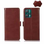 For OPPO Realme 9 Pro Crazy Horse Top Layer Cowhide Leather Phone Case(Brown)