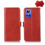 For OPPO Realme GT Neo3 Crazy Horse Top Layer Cowhide Leather Phone Case(Red)