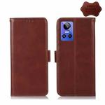 For OPPO Realme GT Neo3 Crazy Horse Top Layer Cowhide Leather Phone Case(Brown)