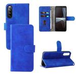 For Sony Xperia 10 IV Skin Feel Magnetic Flip Leather Phone Case(Blue)