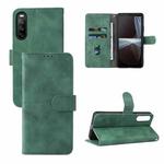 For Sony Xperia 10 IV Skin Feel Magnetic Flip Leather Phone Case(Green)