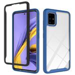 For Galaxy A51 Two-layer Design Shockproof PC + TPU Protective Case(Blue)