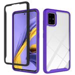 For Galaxy A71 Two-layer Design Shockproof PC + TPU Protective Case(Purple)