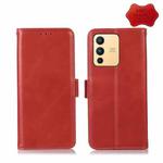 For vivo S12 5G / V23 Crazy Horse Top Layer Cowhide Leather Phone Case(Red)