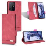 For Xiaomi 11T / 11T Pro Magnetic Clasp Flip Leather Phone Case(Red)