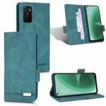 For OPPO A15 Magnetic Clasp Flip Leather Phone Case(Green)