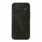 For vivo X Note Genuine Leather Double Color Crazy Horse Phone Case(Green)
