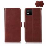 For Wiko Y52 Crazy Horse Top Layer Cowhide Leather Phone Case(Brown)
