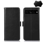 For Google Pixel 7 Pro 5G Crazy Horse Top Layer Cowhide Leather Phone Case(Black)