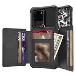 For Samsung Galaxy S20 10-Card Wallet Bag PU Back Phone Case(Black)