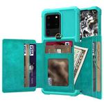 For Samsung Galaxy S20 10-Card Wallet Bag PU Back Phone Case(Green)