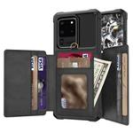 For Samsung Galaxy S20+ 10-Card Wallet Bag PU Back Phone Case(Black)