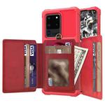 For Samsung Galaxy S20+ 10-Card Wallet Bag PU Back Phone Case(Red)