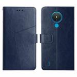 For Nokia 1.4 Y Stitching Horizontal Flip Leather Phone Case(Blue)