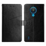 For Nokia 1.4 Y Stitching Horizontal Flip Leather Phone Case(Black)