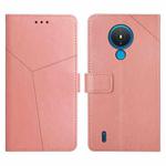 For Nokia 1.4 Y Stitching Horizontal Flip Leather Phone Case(Rose Gold)