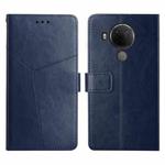 For Nokia 5.4 Y Stitching Horizontal Flip Leather Phone Case(Blue)